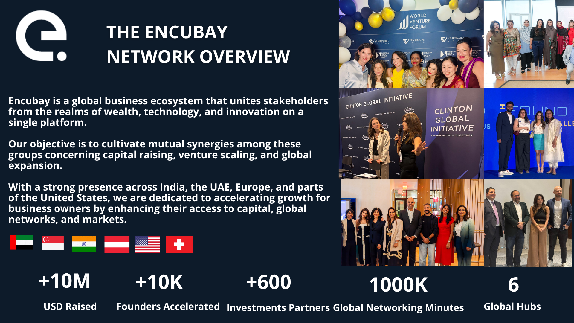 Encubay global network across summits and forums